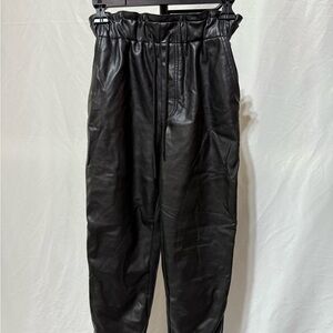 Abercrombie and Fitch Paperbag Leather Joggers